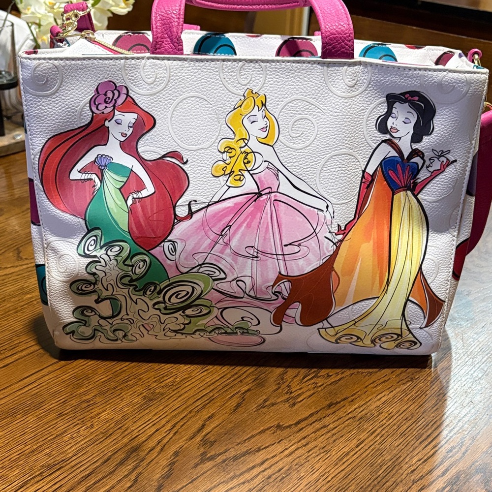 Disney Princess Tote Bag with Pink and Multicolor Design